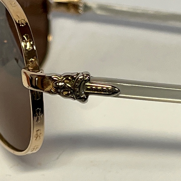 Gold Chrome Hearts "RED" Sunglasses - Picture 9 of 16